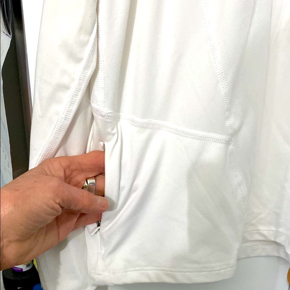 White Quarter-Zip Pullover - image 3